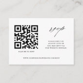 Einfache moderne Hochzeitwebseite UAWG mit QR-Code Begleitkarte (Vorderseite)