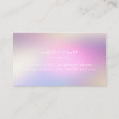 Einfache moderne Holografie-Iridescent-Make-up Visitenkarte (Rückseite)