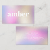 Einfache moderne Holografie-Iridescent-Make-up Visitenkarte (Vorne/Hinten)