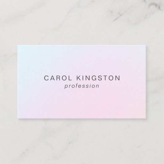 Einfache moderne, holografische Girl Profession Visitenkarte (Vorderseite)