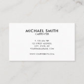 Einfache, moderne Holztäfelung Visitenkarte (Rückseite)