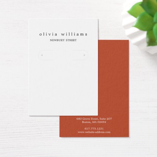 Einfache moderne Hoop-Earring-Display-Karte (Schreibtisch)