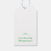 Einfache moderne Hübsche Grünbühne Geschenkanhänger (Vorderseite)