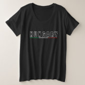Einfache moderne hungrige Flagge Souvenir Große Größe T-Shirt (Design vorne)