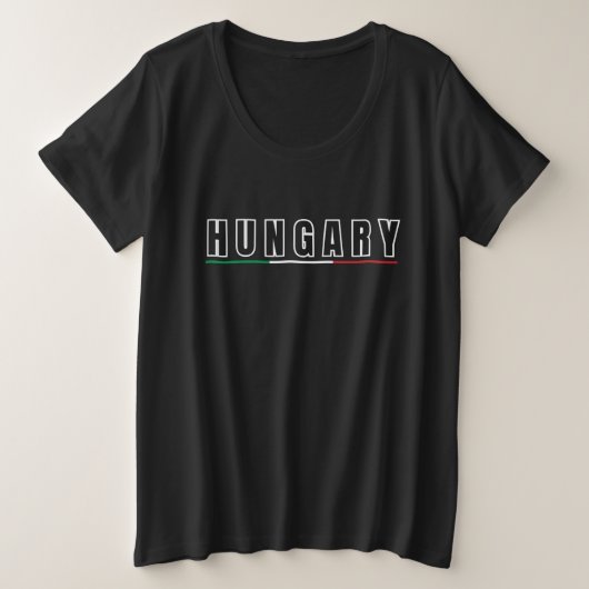 Einfache moderne hungrige Flagge Souvenir Große Größe T-Shirt (Design vorne)