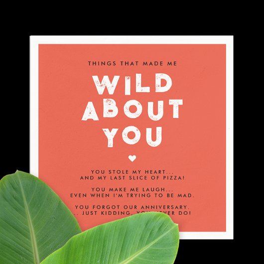 Einfache moderne ich Liebe Sie rot-weiße Typografi Serviette