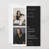 Einfache Moderne im Liebesgedächtnisfoto Einladung (Vorderseite)