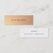 Einfache moderne Imitate Gold Beauty Salon Mini Visitenkarte (Vorne/Hinten)