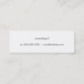 Einfache moderne Imitate Gold Beauty Salon Mini Visitenkarte (Rückseite)