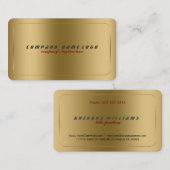 Einfache moderne Imitate Gold Metallic Design 2 Visitenkarte (Vorne/Hinten)