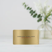 Einfache moderne Imitate Gold Metallic Design 2 Visitenkarte (Stehend Vorderseite)