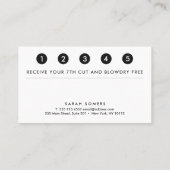 Einfache moderne IMITATE Silver Strip Loyalität 5 Treuekarte (Rückseite)