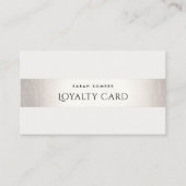 Einfache moderne IMITATE Silver Strip Loyalität 5 Treuekarte (Vorderseite)