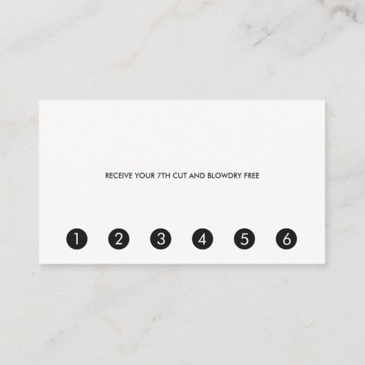 Einfache moderne IMITATE Silver Strip Loyalität 6 Treuekarte (Rückseite)