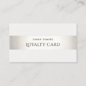 Einfache moderne IMITATE Silver Strip Loyalität 6 Treuekarte (Vorderseite)
