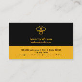 Einfache moderne Imker Apiarist Bearm Honey Bu Visitenkarte (Rückseite)