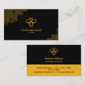 Einfache moderne Imker Apiarist Bearm Honey Bu Visitenkarte (Vorne/Hinten)