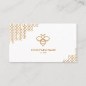 Einfache moderne Imker Apiarist Bearm Honey Bu Visitenkarte (Vorderseite)