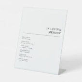 Einfache Moderne in der Liebe zum Gedächtnis Hochz Sockelschild (Vorderseite)