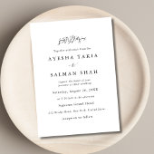Einfache moderne indische Heirat Einladung