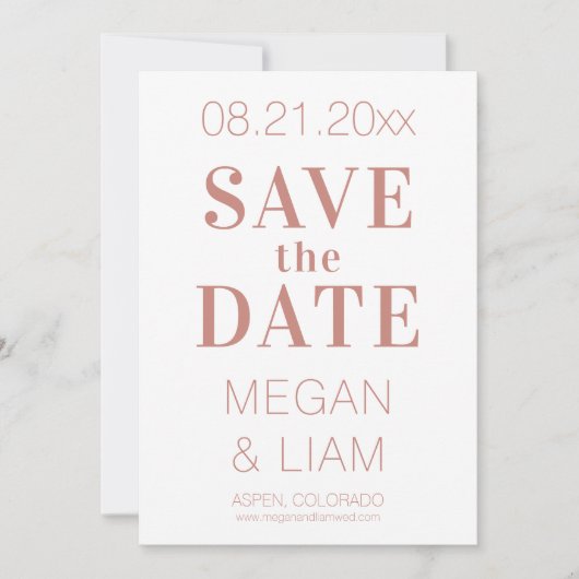 Einfache moderne indische Rot- und Weißtöne Save The Date (Vorderseite)