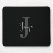 Einfache, moderne Individuelle Name- und Ersteinfa Mousepad (Vorne)