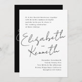 Einfache moderne Individuelle Namen Tuxedo White W Einladung (Vorne/Hinten)