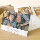 Einfache, moderne, individuelle Weihnachts-Fotokar Feiertagskarte