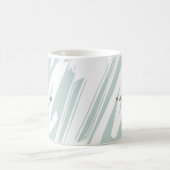 Einfache moderne Initial- und Namensgröße Grün & W Kaffeetasse (Mittel)