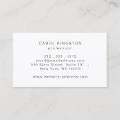 Einfache moderne Iridescent Beauty Professionals Visitenkarte (Rückseite)