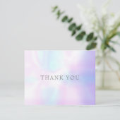 Einfache, moderne Iridescent Business Dankeschön C Dankeskarte (Stehend Vorderseite)