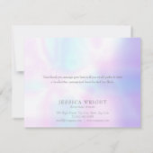 Einfache, moderne Iridescent Business Dankeschön C Dankeskarte (Rückseite)