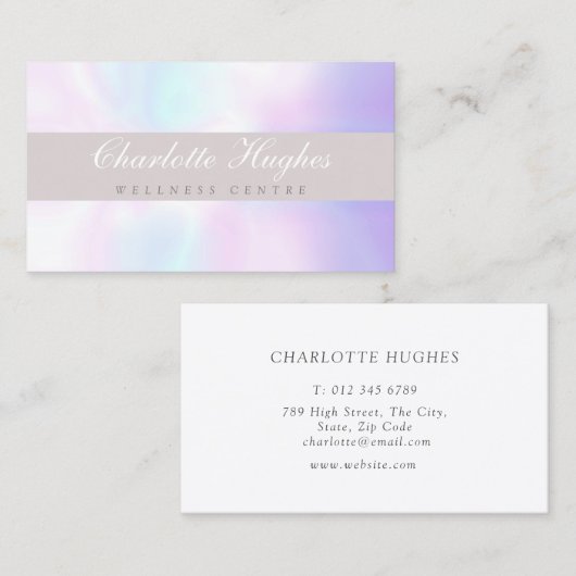 Einfache moderne Irisiertheit Visitenkarte (Vorne/Hinten)