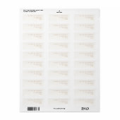 Einfache moderne Ivory Tan Wedding Rücksendeadress (Vorne)