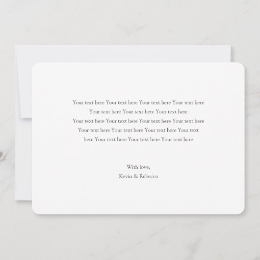 Einfache moderne Junge oder Mädchen Maßgeschneider Ankündigung (Rückseite)