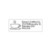Einfache moderne Kaffee-Cup-Briefmarke Permastempel (Design)