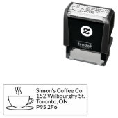 Einfache moderne Kaffee-Cup-Briefmarke Permastempel (Beispiel)