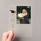 Einfache moderne Kalligrafie Foto Abschluss Acryleinladungen (Insitu (Handheld))