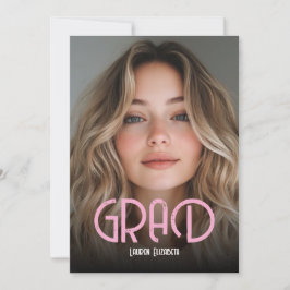 Einfache moderne Kalligrafie-Foto-Abschluss-Einlad Einladung