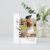 Einfache moderne Kalligrafie Foto Abschluss Postkarte (Stehend Vorderseite)