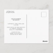 Einfache moderne Kalligrafie Foto Abschluss Postkarte (Rückseite)