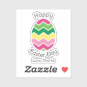 einfache moderne Kalligrafie Frohe Ostern für Freu Aufkleber (Blatt)