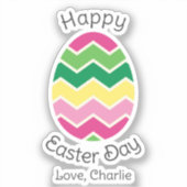 einfache moderne Kalligrafie Frohe Ostern für Freu Aufkleber (Vorderseite)