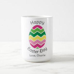 einfache moderne Kalligrafie Frohe Ostern für Freu Kaffeetasse