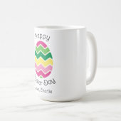 einfache moderne Kalligrafie Frohe Ostern für Freu Kaffeetasse (VorderseiteRechts)