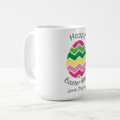 einfache moderne Kalligrafie Frohe Ostern für Freu Kaffeetasse (Vorderseite Links)