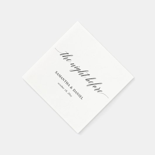 Einfache moderne Kalligrafie Script-Probe Abendess Serviette (Ecke)