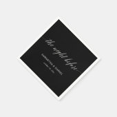 Einfache moderne Kalligrafie Script-Probe Abendess Serviette (Ecke)
