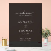 Einfache moderne Kalligrafie "Welcome" Hochzeit Acrylschild (Hochzeit)