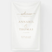 Einfache moderne Kalligrafie "Welcome" Hochzeit Banner (Vertikal)